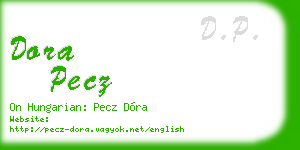 dora pecz business card