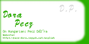 dora pecz business card